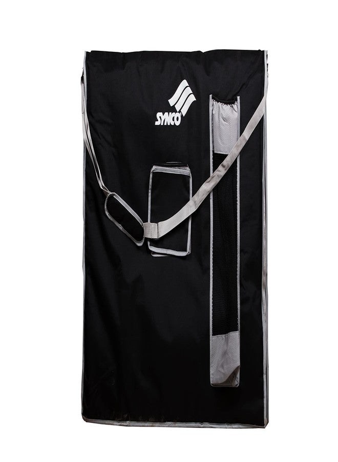 سينكو حقيبة غطاء لوحة الكاروم التنفيذية من سينكو، بالحجم الكامل، مزودة بجيب للحامل، والعملات المعدنية، والقرص، والبودرة، وحزام للحمل. - Image 2